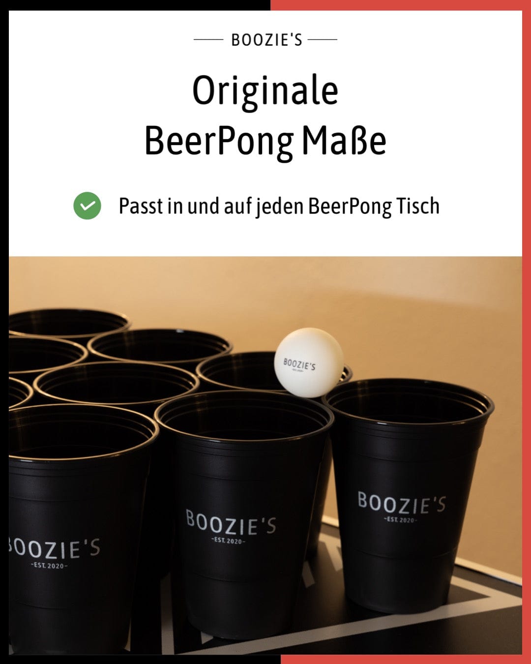 22er Set BeerPong Becher inkl. 3 BeerPong Bälle BOOZIE'S Ball- & Becherspiele