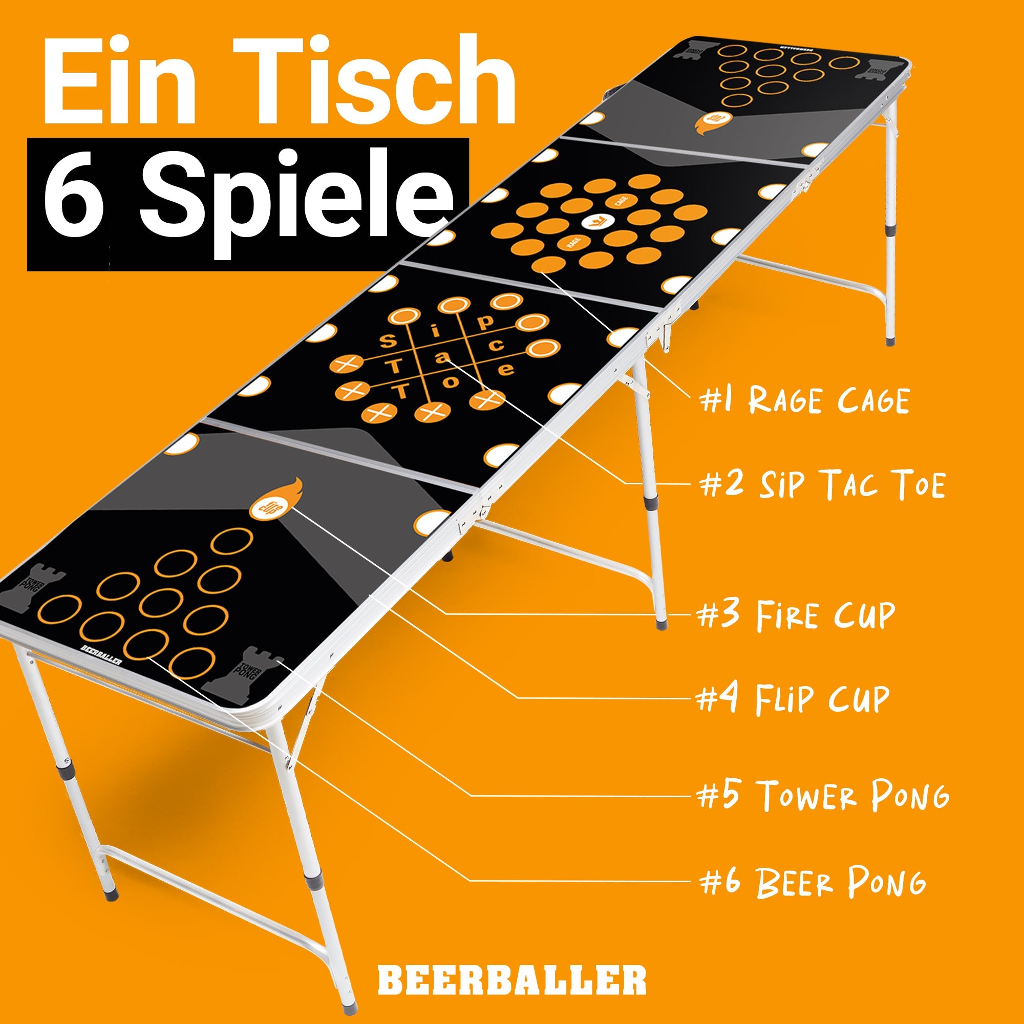 Beer Pong Tisch 'Multigame'
