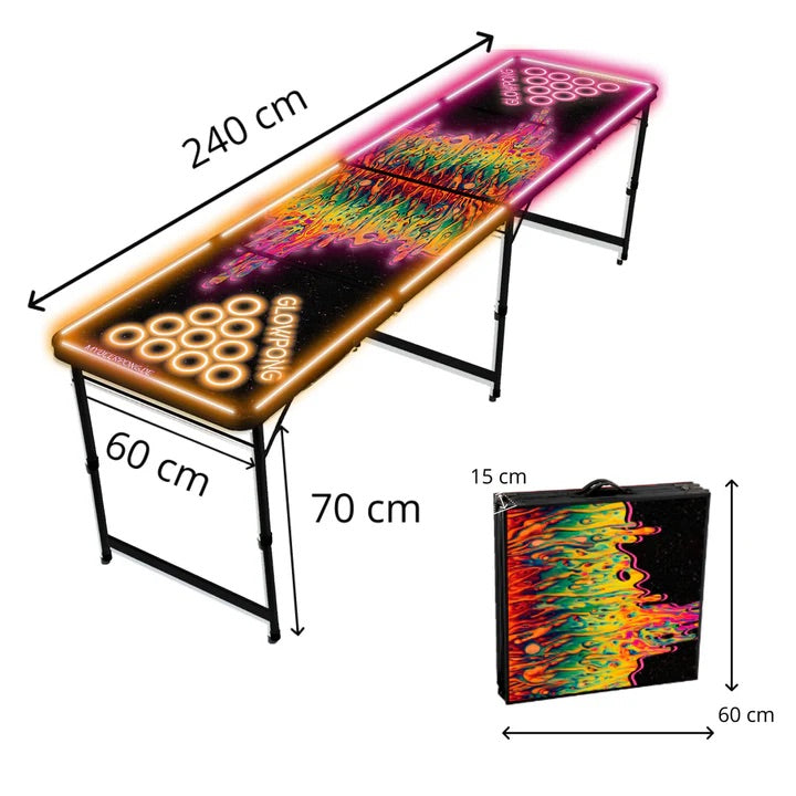 Space Lava BeerPong Tisch LED