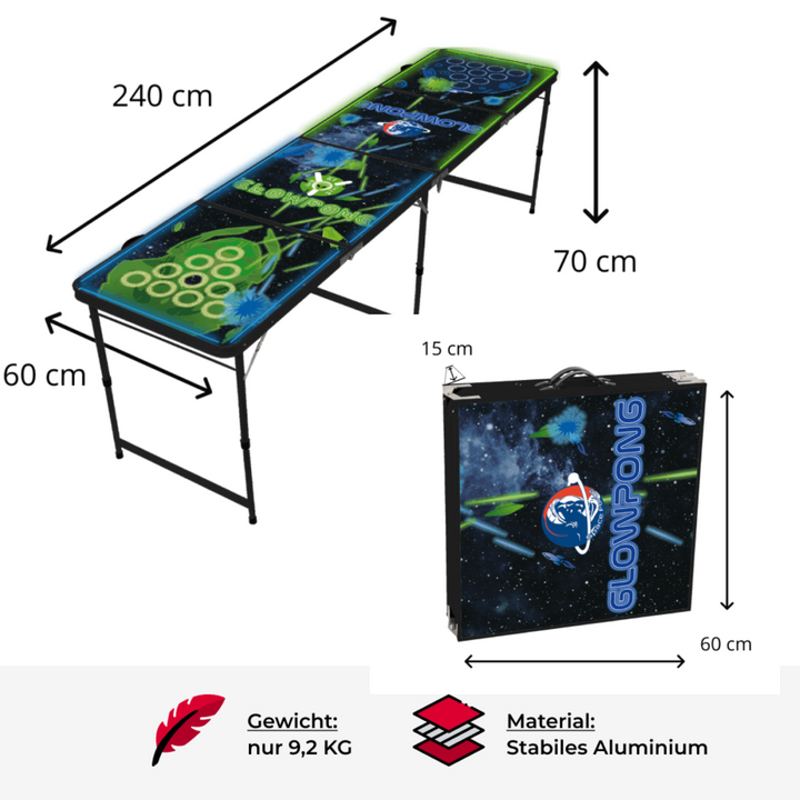 LED-Bierpongtisch &quot;Alien vs. Human&quot;